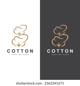 Cotton Logo Plant Design Vector Templet Symbol