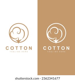 Cotton Logo Plant Design Vector Templet Symbol