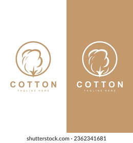 Cotton Logo Plant Design Vector Templet Symbol