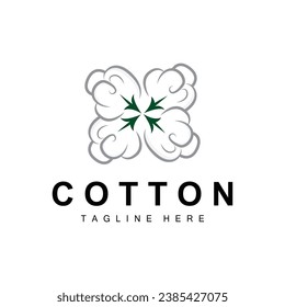 Cotton Logo Plant Design Vector Templet Symbol