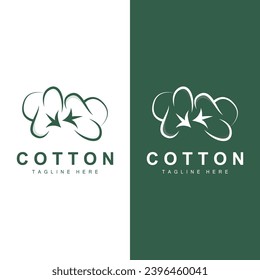 Cotton Logo Plant Design Vector Templet Symbol