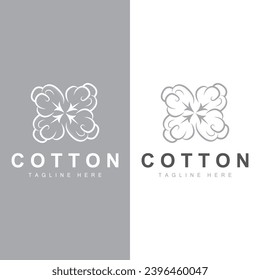 Cotton Logo Plant Design Vector Templet Symbol
