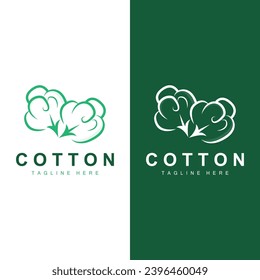 Cotton Logo Plant Design Vector Templet Symbol