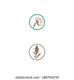 Cotton Logo Template vector symbol nature