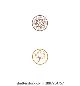 Cotton Logo Template vector symbol nature