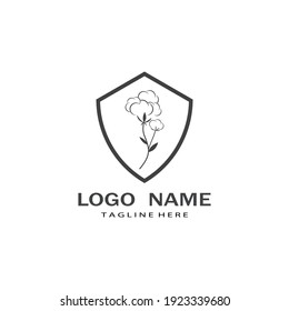 Cotton Logo Template vector symbol nature