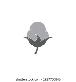 Naturaleza del símbolo vectorial de la plantilla de logotipo de algodón