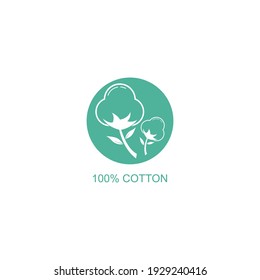 Naturaleza del símbolo vectorial de la plantilla de logotipo de algodón