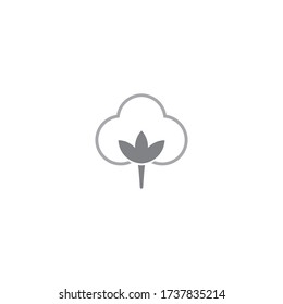Cotton logo vector icon template design 