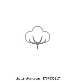 Cotton logo vector icon template design 