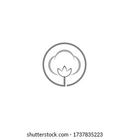 Cotton logo vector icon template design 
