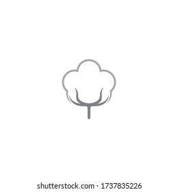 Cotton logo vector icon template design 