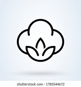 cotton logo. vector Simple modern icon design illustration.