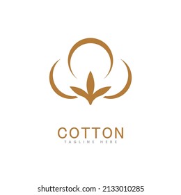 Cotton logo vector template design 