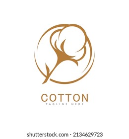 Cotton-Logo, Vektorgrafik-Design 