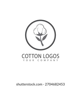 Diseño de símbolo de Plantilla de Vector de logotipo de algodón