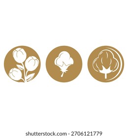 Diseño de símbolo de Plantilla de Vector de logotipo de algodón