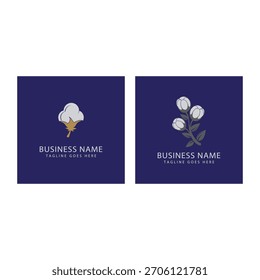 Diseño de símbolo de Plantilla de Vector de logotipo de algodón