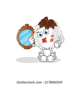 the cotton make up mascot. cartoon vector