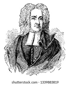 Cotton Mather He Was A Socially And Politically Influential New England Puritan Minister Prolific Author And Pamphleteer Vintage Line Drawing Or Engraving Illustration