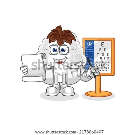 the cotton oculist cartoon. cartoon mascot vector