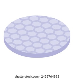 Cotton pad cleanser icon isometric vector. Gentle round circle. Package care oil