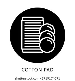 Botón Del Icono Del Cojín Del Algodón, Mini Ilustración Relacionada Con El Cuidado Personal. Uso Para El Concepto Moderno, Ui, Web Ux Y Desarrollo De App.