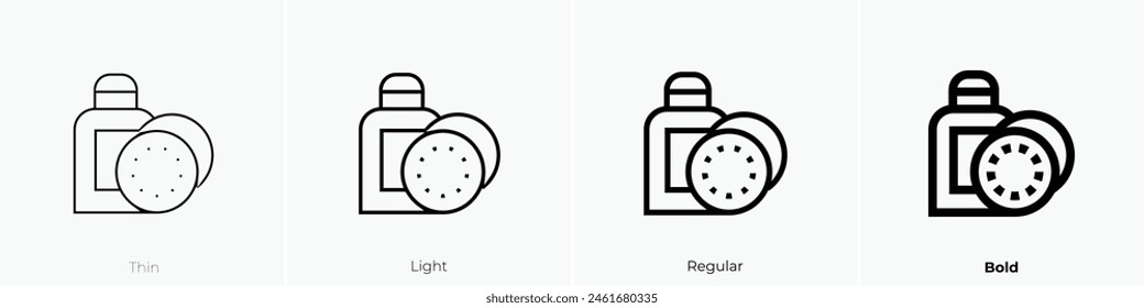 cotton pad icon. Thin, Light Regular And Bold style design isolated on white background