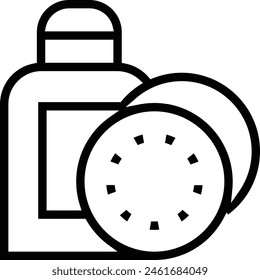 cotton pad icon. Thin linear style design isolated on white background