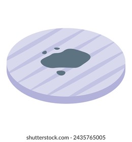Cotton pad makeup skin icon isometric vector. Package care. Beauty care