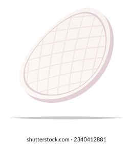 Cotton pad vector isolated illustration