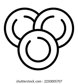 Cotton pads icon outline vector. Medical wool. Care clean