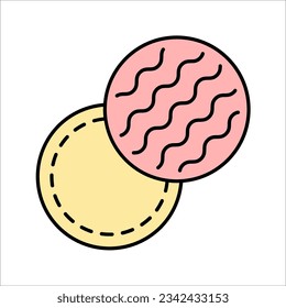 Icono de línea de almohadillas de algodón. signo de estilo lineal para concepto móvil y diseño web. ilustración vectorial sobre fondo blanco