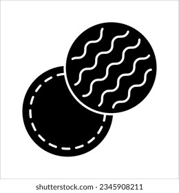Icono de línea de almohadillas de algodón. signo de estilo lineal para concepto móvil y diseño web. ilustración vectorial sobre fondo blanco