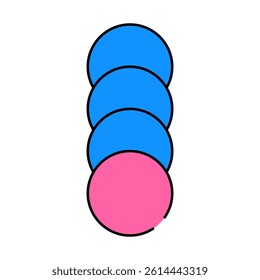cotton pads line icon vector. cotton pads sign. isolated symbol illustration
