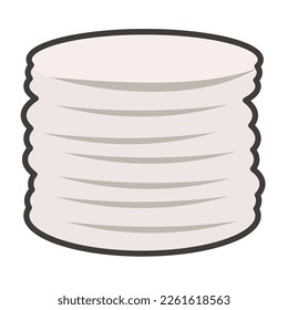 el vector de las almohadillas de algodón se burla aislada. Fabricar discos blandos en envases de plástico, enfrentar higiene y enfermería.