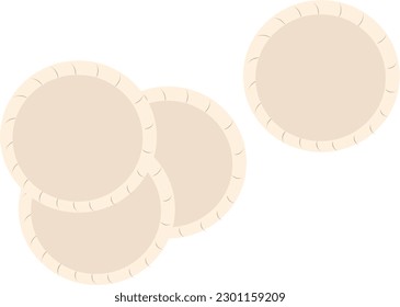 Cotton pads vector. Reusable skin cleansing