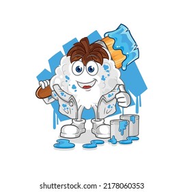 la ilustración del pintor de algodón. vector de caracteres
