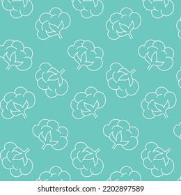 cotton pattern fabric sketch white