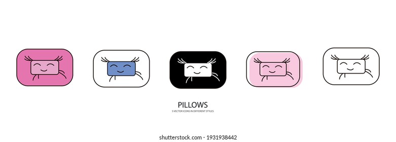 icono de tipo vector de almohadas de algodón