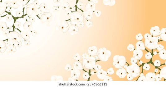 Cotton plant displaying fluffy white flowers against a vibrant green backdrop