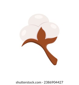 Cotton Plant Flower Icon Vector Design.