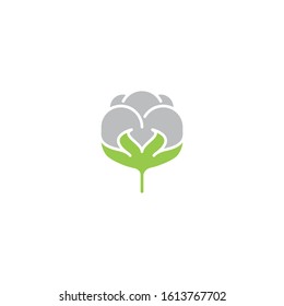 Cotton plant. Vector logo icon template