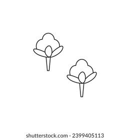icono de tipo vector de planta de algodón