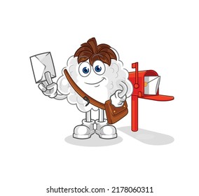 the cotton postman vector. cartoon character