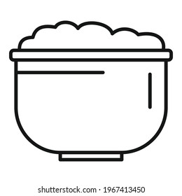 Cotton pot icon. Outline Cotton pot vector icon for web design isolated on white background