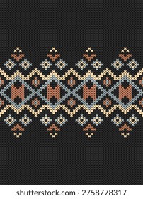 Cotton Rhombus Argyle Knit Texture Geometric Seamless Vector Design concept. A cozy and winter-inspired direction showcasing a seamless pattern based on cotton rhombus argyle knit texture, featuring balanced geometric diamonds, soft woven illusion, and rhythmic structure that reflect warmth and comfort. This pattern emphasizes harmony through repetition and symmetry, blending classic knitwear tradition with a clean modern vector approach for versatile creative use. Carefully arranged shapes and consistent spacing create a smooth visual flow, making the pattern engaging while maintaining a timeless textile aesthetic. The composition highlights depth, precision, and softness, allowing the pattern to stand out across various applications while preserving its authentic knitted character. Design for textile prints, fabric, knitwear collections, fashion apparel, scarves, blankets, rugs, wallpaper, wrapping paper, upholstery, home decor, surface design, branding elements, packaging, digital backgrounds, and creative commercial projects requiring cozy, geometric, and winter textile visuals. I drew this by myself, it’s not AI generated