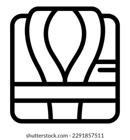 Cotton robe icon outline vector. Towel cloth. Fabric beach
