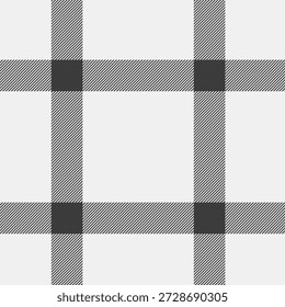 Vector de tela sin costuras de algodón, patrón de textura de la edad tartán. Fondo de cuadros textiles a cuadros Cliente en paleta de colores blanco y gris.
