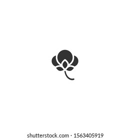 Cotton seed icon. 100% cotton label. Natural fiber sign. organic fabric symbol. Vector illustration.